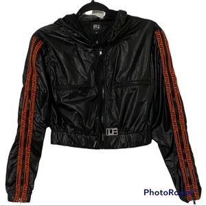 LF Hooded Logo Tape Cropped Jacket XS